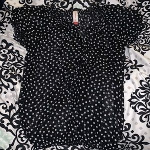 Black and White Blouse